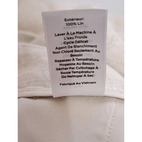 Talbots Linen Blend Cropped Pants Size 4P Beige Neutral Pull On Stretch - Picture 15 of 16